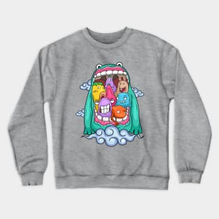 Monster big mouth doodle Crewneck Sweatshirt
